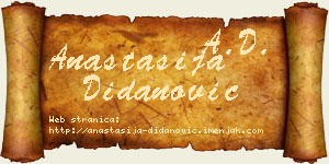 Anastasija Didanović vizit kartica